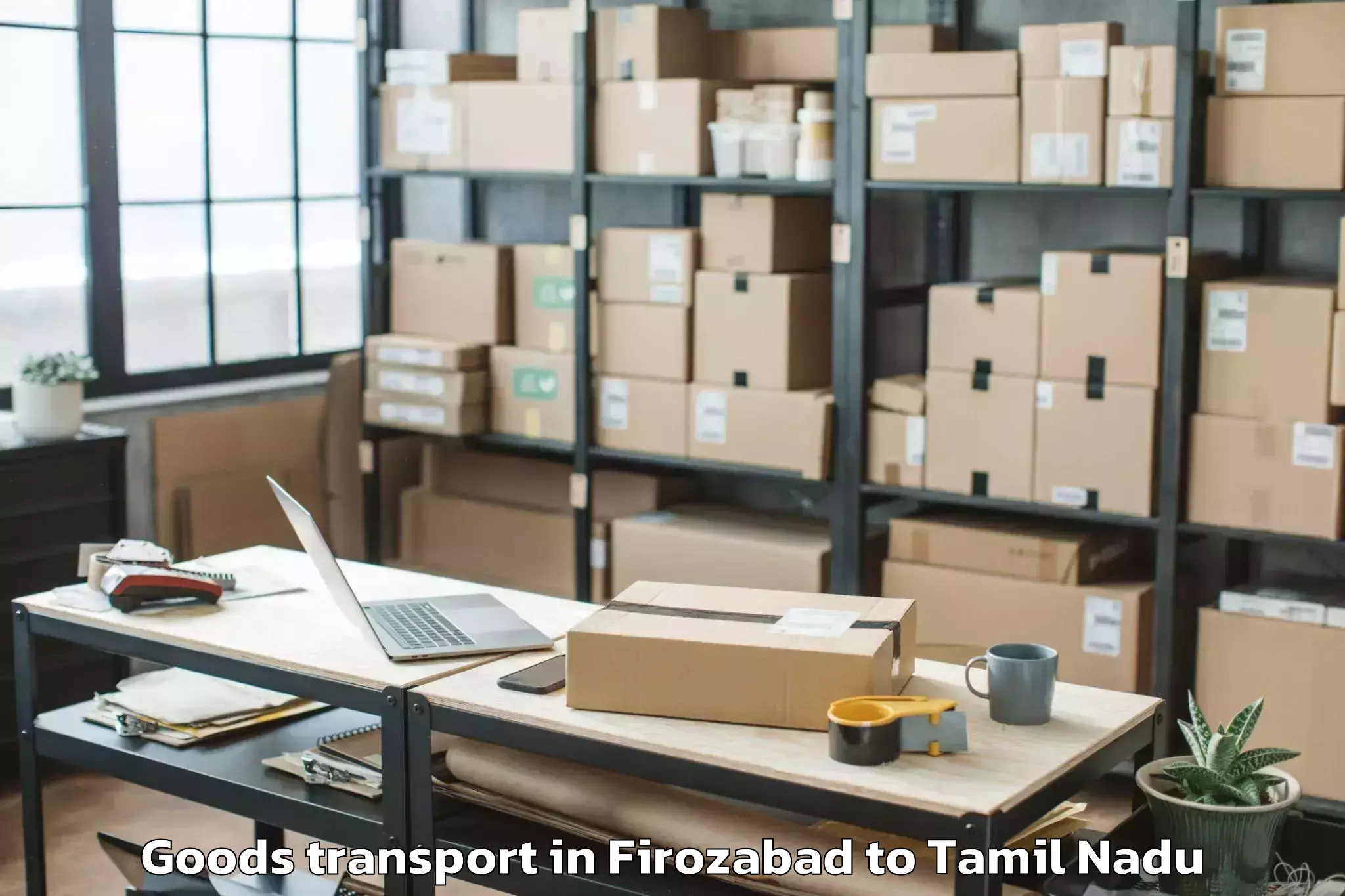 Efficient Firozabad to Alagappa University Karaikudi Goods Transport